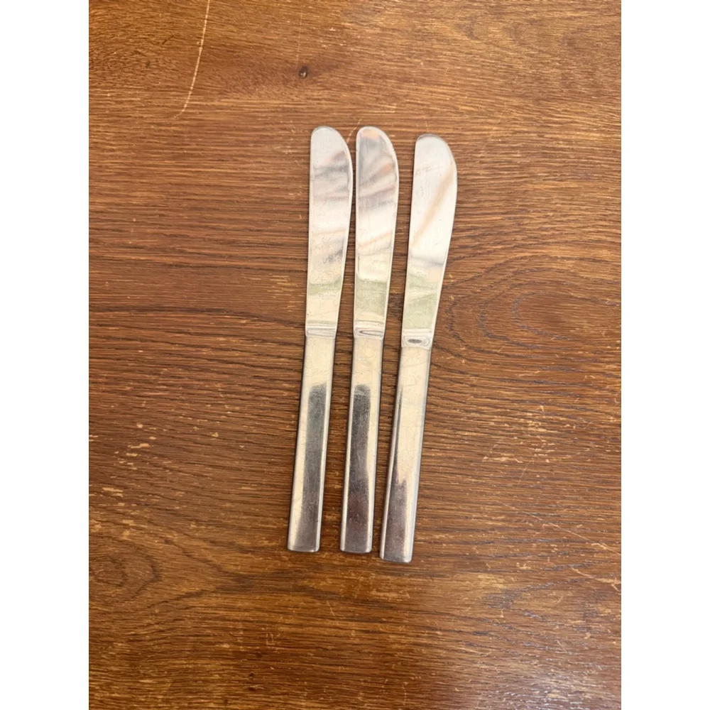 Set of 3 Pier 1 Imports Stainless Steel Butter Knives Japan Flatware Replacement